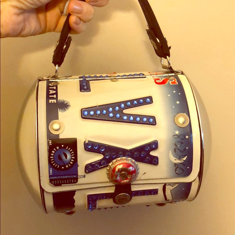 Little earth Texas license plate collectible purse